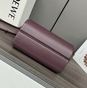 Loewe Small Clasp bag In Silk Calfskin Burgundy - 25x13x15cm - 3