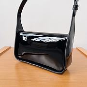 Celine Shoulder Bag Terence In Patent Calfskin Black - 20.5x11.5x4cm - 6