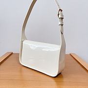 Celine Shoulder Bag Terence In Patent Calfskin White - 20.5x11.5x4cm - 5