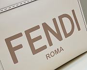 Fendi Sunshine Medium White Calf Leather Bag - 35x31x17cm - 5