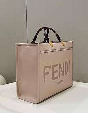 Fendi Sunshine Medium Pink Calf Leather Bag - 35x31x17cm - 3