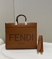 Fendi Sunshine Medium Brown Calf Leather Bag - 35x31x17cm - 1