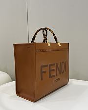 Fendi Sunshine Medium Brown Calf Leather Bag - 35x31x17cm - 4