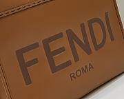 Fendi Sunshine Medium Brown Calf Leather Bag - 35x31x17cm - 5