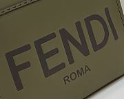 Fendi Sunshine Medium Olive Green Calf Leather Bag - 35x31x17cm - 2