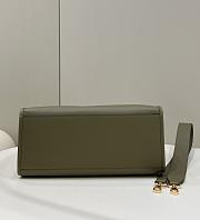 Fendi Sunshine Medium Olive Green Calf Leather Bag - 35x31x17cm - 3