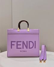 Fendi Sunshine Medium Purple Calf Leather Bag - 35x31x17cm - 1