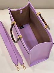 Fendi Sunshine Medium Purple Calf Leather Bag - 35x31x17cm - 6