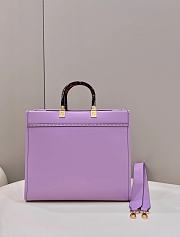 Fendi Sunshine Medium Purple Calf Leather Bag - 35x31x17cm - 3