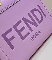 Fendi Sunshine Medium Purple Calf Leather Bag - 35x31x17cm - 2