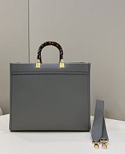 Fendi Sunshine Medium Gray Calf Leather Bag - 35x31x17cm - 5