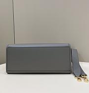 Fendi Sunshine Medium Gray Calf Leather Bag - 35x31x17cm - 3