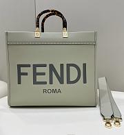 Fendi Sunshine Medium Green Calf Leather Bag - 35x31x17cm - 1