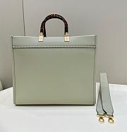 Fendi Sunshine Medium Green Calf Leather Bag - 35x31x17cm - 2