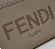 Fendi Sunshine Medium Dove Gray Calf Leather Bag - 35x31x17cm - 5