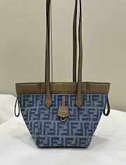 Fendi Origami Mini Light Blue FF Denim - 18.5x15x15cm - 1