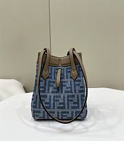 Fendi Origami Mini Light Blue FF Denim - 18.5x15x15cm - 4