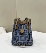 Fendi Origami Mini Light Blue FF Denim - 18.5x15x15cm - 2