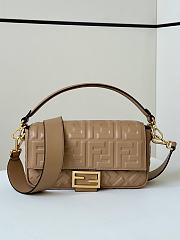 Fendi Baguette Beige Nappa Leather Bag - 27x15x6cm - 1