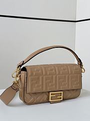 Fendi Baguette Beige Nappa Leather Bag - 27x15x6cm - 6