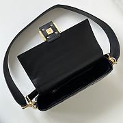 Fendi Baguette Black Gold Nappa Leather Bag - 27x15x6cm - 2