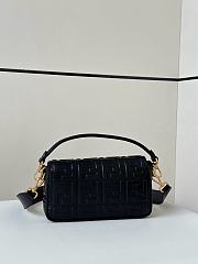 Fendi Baguette Black Gold Nappa Leather Bag - 27x15x6cm - 4