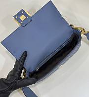 Fendi Baguette Dark Blue Nappa Leather Bag - 27x15x6cm - 4