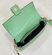 Fendi Baguette Green Nappa Leather Bag - 27x15x6cm - 4