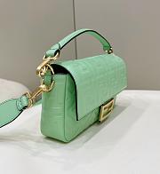 Fendi Baguette Green Nappa Leather Bag - 27x15x6cm - 3