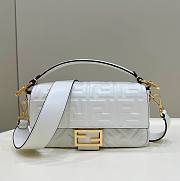 Fendi Baguette White Nappa Leather Bag - 27x15x6cm - 1