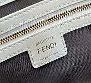 Fendi Baguette White Nappa Leather Bag - 27x15x6cm - 5