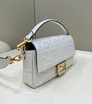 Fendi Baguette White Nappa Leather Bag - 27x15x6cm - 6