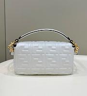 Fendi Baguette White Nappa Leather Bag - 27x15x6cm - 4