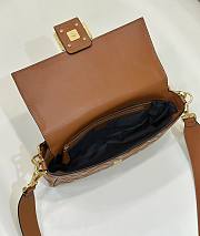 Fendi Baguette Brown Nappa Leather Bag - 27x15x6cm - 5