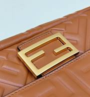 Fendi Baguette Brown Nappa Leather Bag - 27x15x6cm - 6