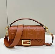 Fendi Baguette Brown Nappa Leather Bag - 27x15x6cm - 1