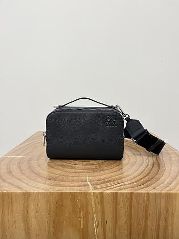 Loewe Mini Camera Crossbody Bag In Soft Grained Calfskin Black - 18x13x8.5cm