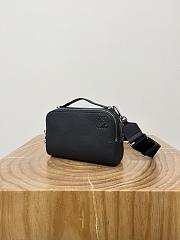 Loewe Mini Camera Crossbody Bag In Soft Grained Calfskin Black - 18x13x8.5cm - 4