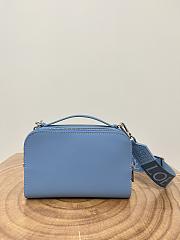 Loewe Mini Camera Crossbody Bag In Satin Calfskin Blue - 18x13x8.5cm - 6