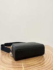 Loewe Mini Camera Crossbody Bag In Satin Calfskin Black - 18x13x8.5cm - 5