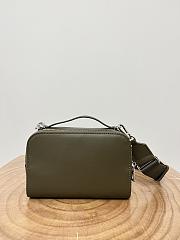 Loewe Mini Camera Crossbody Bag In Satin Calfskin Khaki Green - 18x13x8.5cm - 5