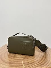 Loewe Mini Camera Crossbody Bag In Satin Calfskin Khaki Green - 18x13x8.5cm - 2