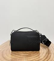 Loewe Mini Camera Crossbody Bag In Satin Calfskin Black - 18x13x8.5cm - 1