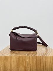 Loewe Small Puzzle Bag In Mellow Calfskin Burgundy - 24x10.5x16.5cm - 1