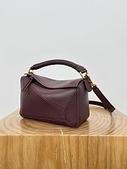 Loewe Small Puzzle Bag In Mellow Calfskin Burgundy - 24x10.5x16.5cm - 3