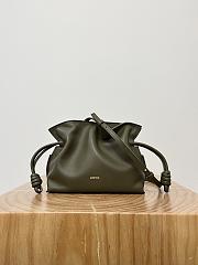 Loewe Mini Flamenco Clutch In Nappa Calfskin Dark Khaki Green - 23.9x18x9cm - 1