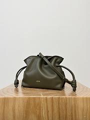 Loewe Mini Flamenco Clutch In Nappa Calfskin Dark Khaki Green - 23.9x18x9cm - 4