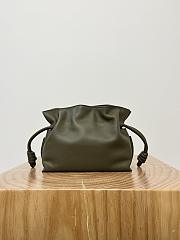 Loewe Mini Flamenco Clutch In Nappa Calfskin Dark Khaki Green - 23.9x18x9cm - 3