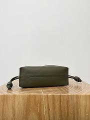 Loewe Mini Flamenco Clutch In Nappa Calfskin Dark Khaki Green - 23.9x18x9cm - 2