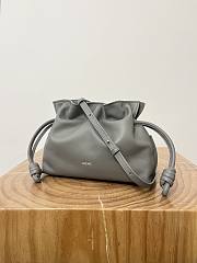 Loewe Mini Flamenco Clutch In Nappa Calfskin Gray - 23.9x18x9cm - 5